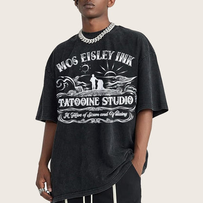 Tattoo-ine Studio Vintage Distressed T-shirt