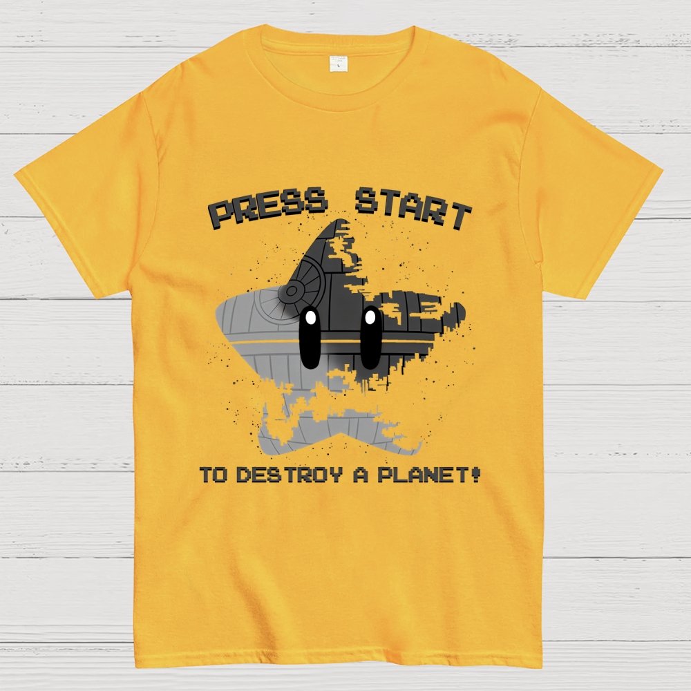 Press Start To Destroy Geek T-Shirt