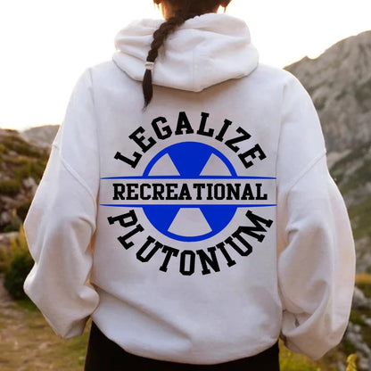 Legalize plutonium recreational Printed Back Unisex Cotton Hoodie