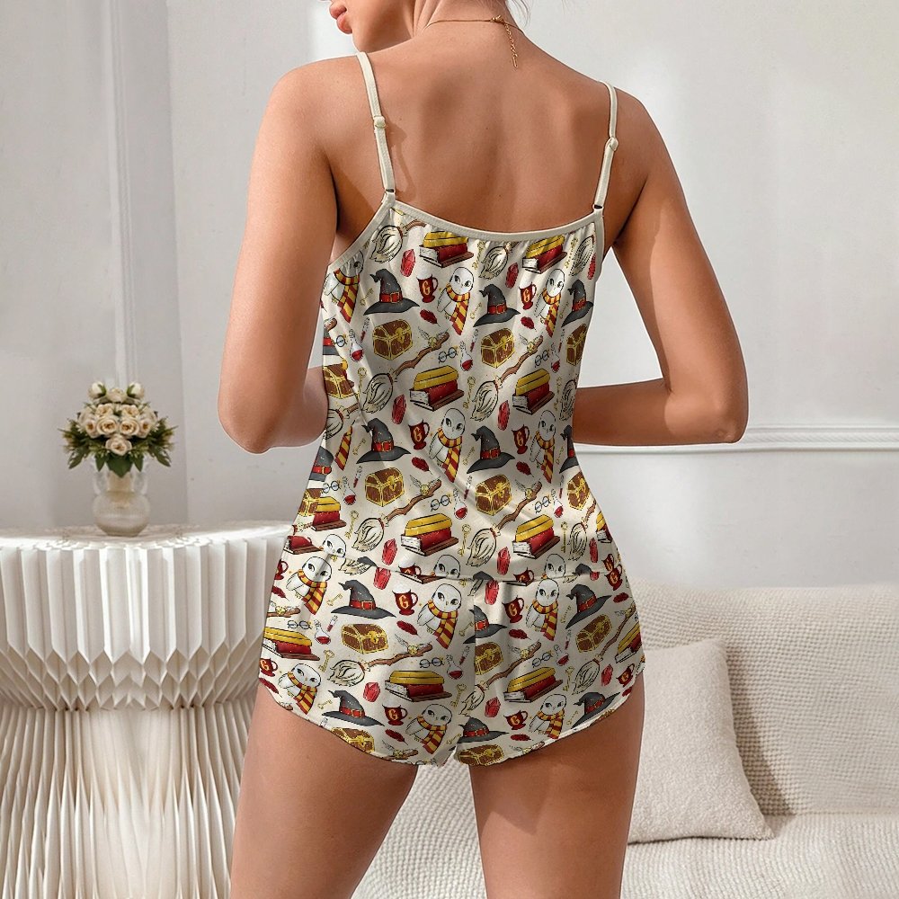 Wise Owl Women's Geek Suspender Cami Set