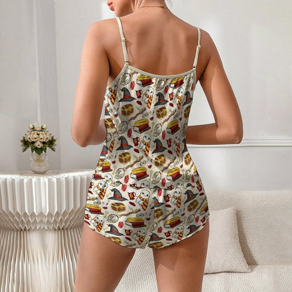 Wise Owl Women's Geek Suspender Cami Set