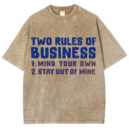 Two Rules of Business Vintage Distressed T-shirt