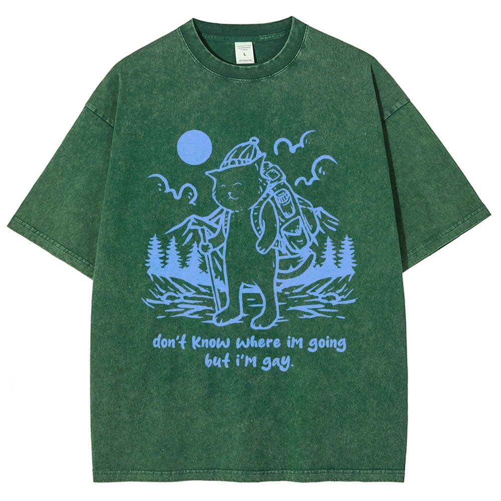 Don't Know Where I'm Going But I'm Gay Vintage Distressed T-shirt
