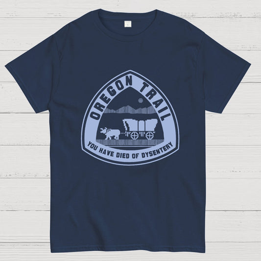 Oregon Trail T Shirt You Have Died of Dysentery Geeky T-Shirt