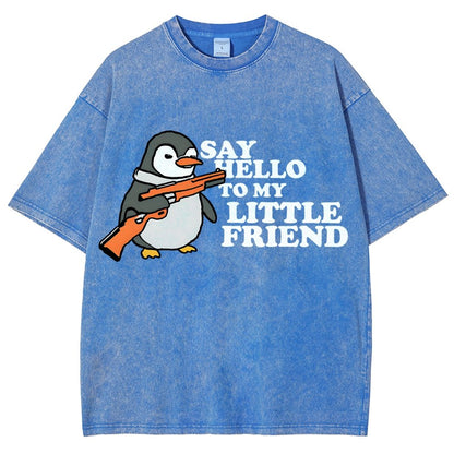 Say Hello To My Little Friend! Vintage Distressed T-shirt