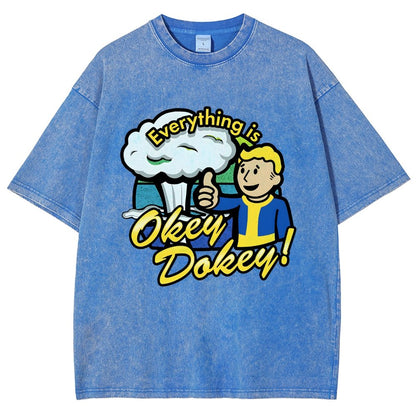 Everything Is Okey-Dokey Vintage Distressed T-shirt
