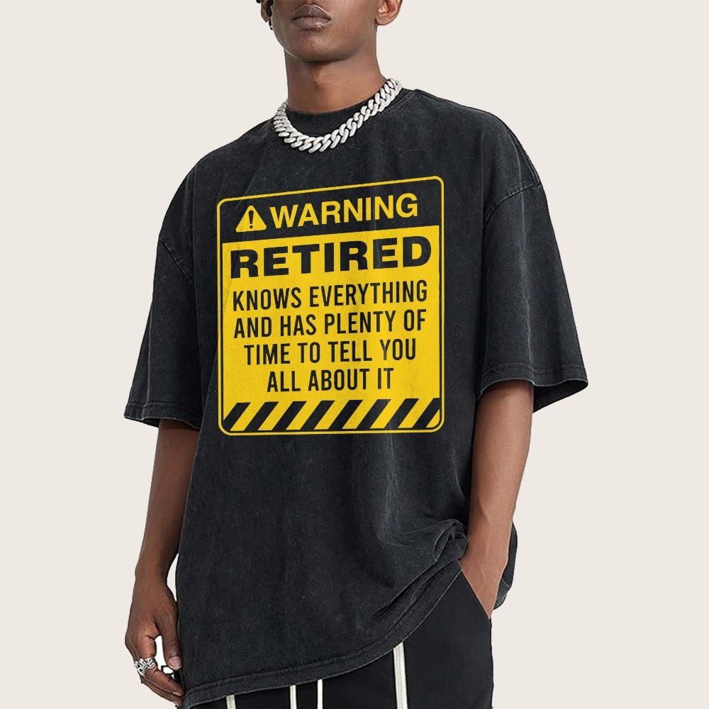 Retired Warning Vintage Distressed T-shirt