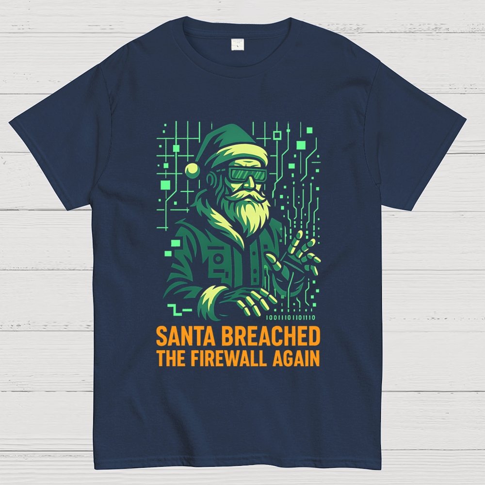 Santa Breached The Firewall Again Geek T-Shirt