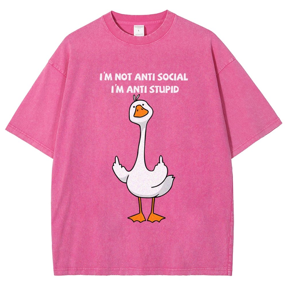 I Am Not Antisocial I’M Antistupid Vintage Distressed T-shirt