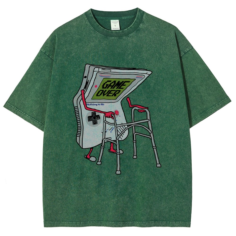 Super Mens Gamer Vintage Distressed T-shirt