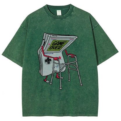 Super Mens Gamer Vintage Distressed T-shirt