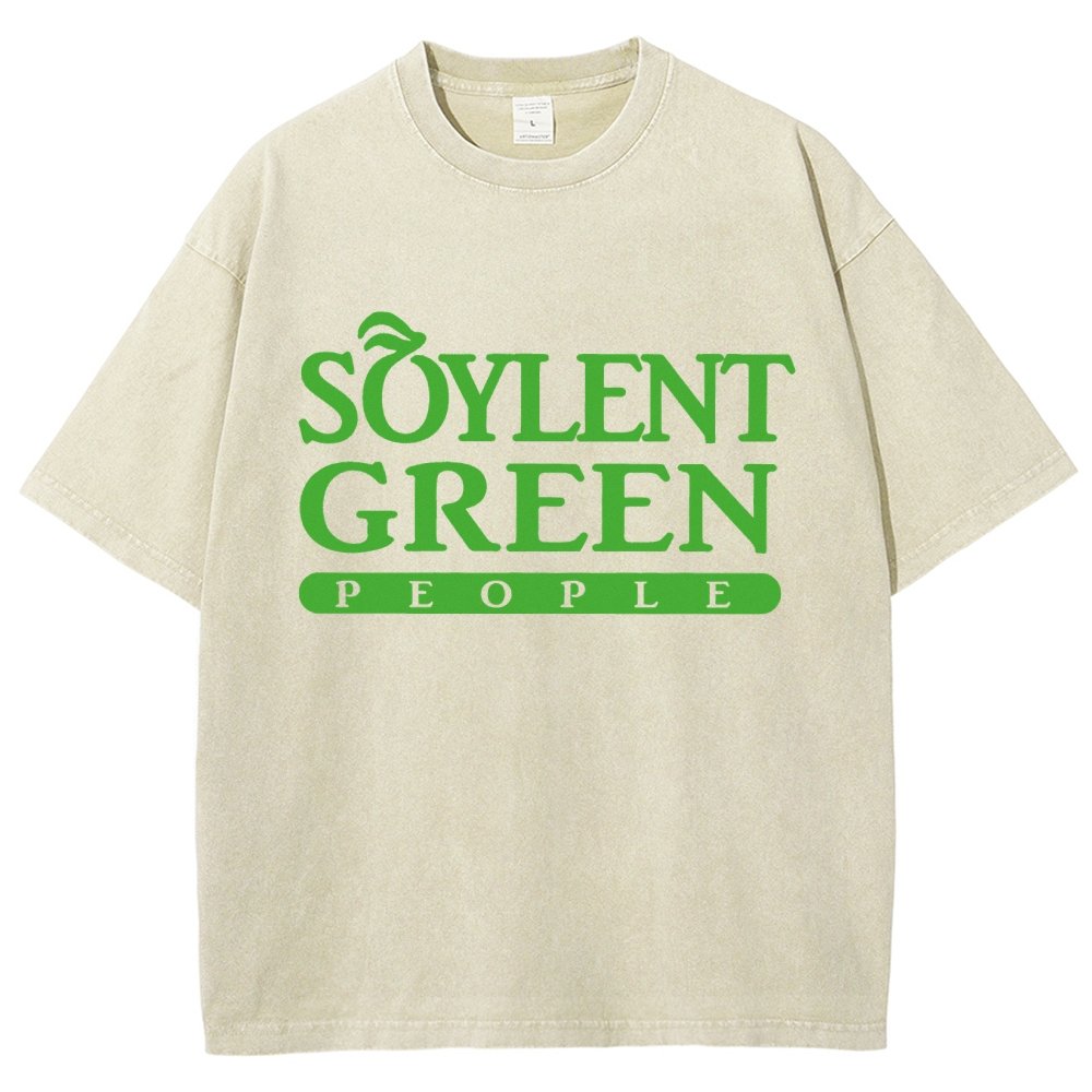 Mystery Green People Vintage Distressed T-shirt
