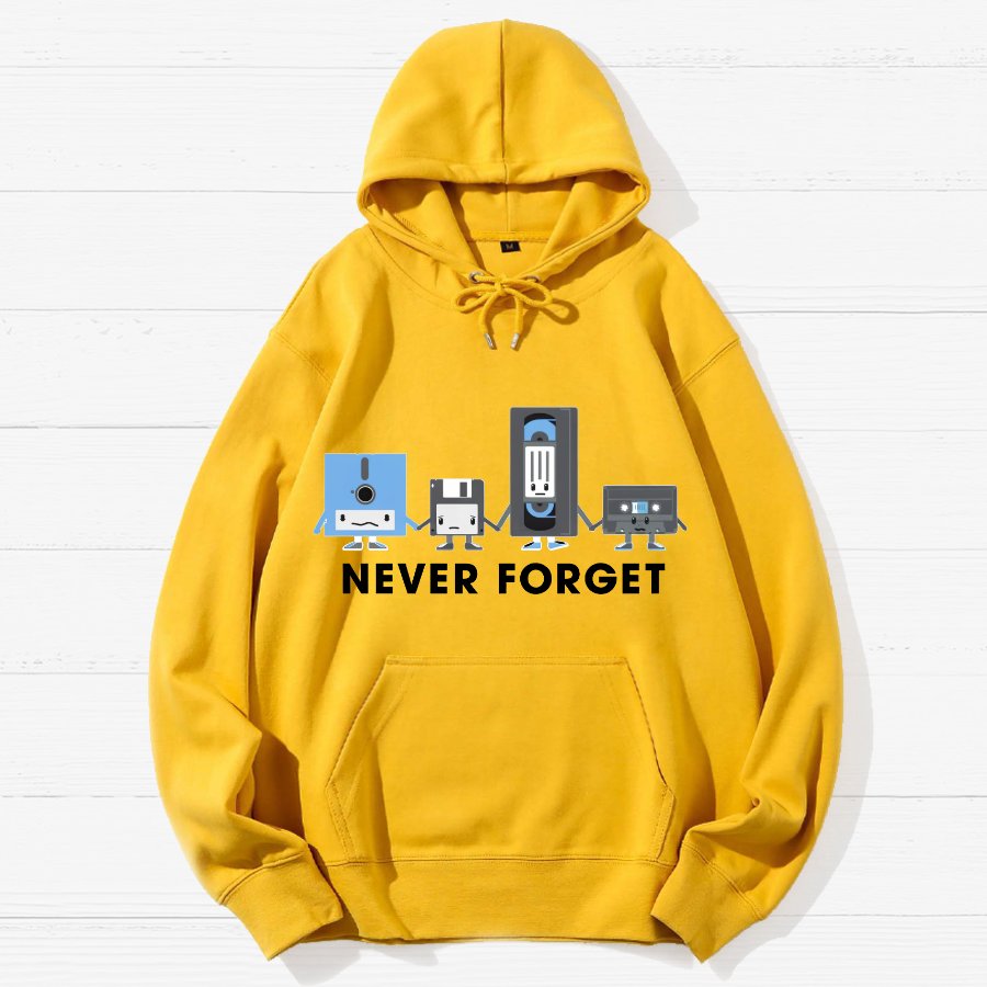 Never Forget Geek Cotton Hoodie