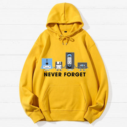 Never Forget Geek Cotton Hoodie