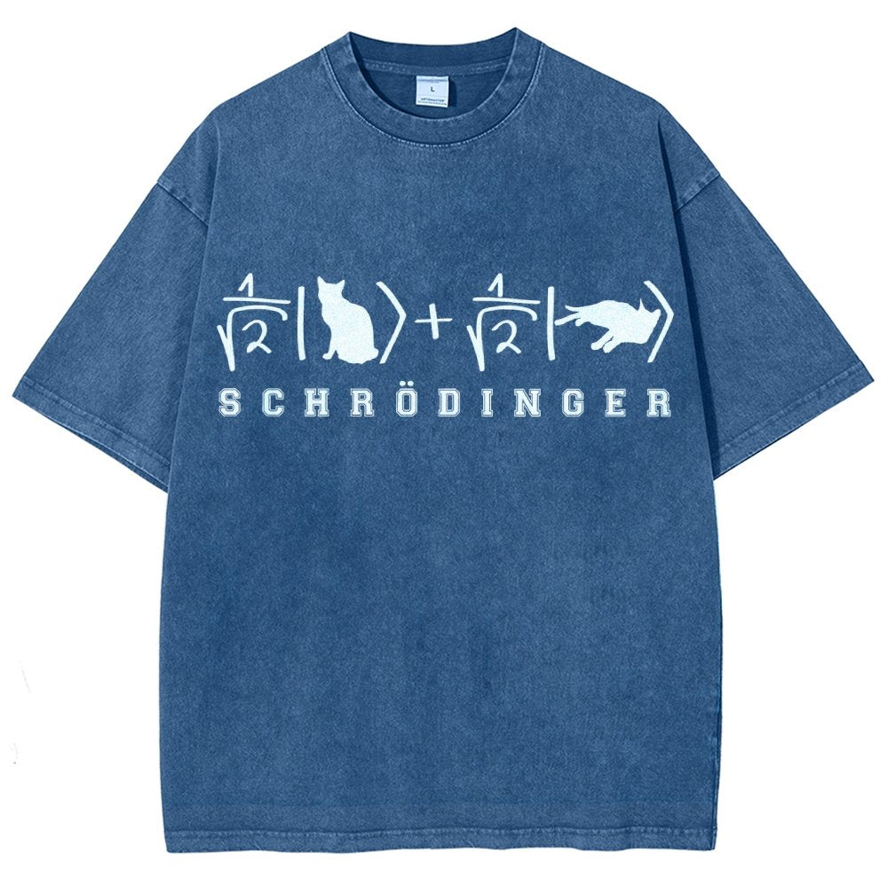 Schrödinger's Cat Vintage Distressed T-shirt