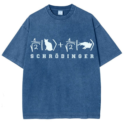 Schrödinger's Cat Vintage Distressed T-shirt