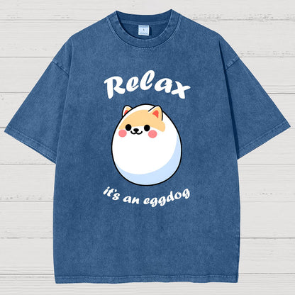 Relax it's an Eggdog Vintage Distressed T-shirt