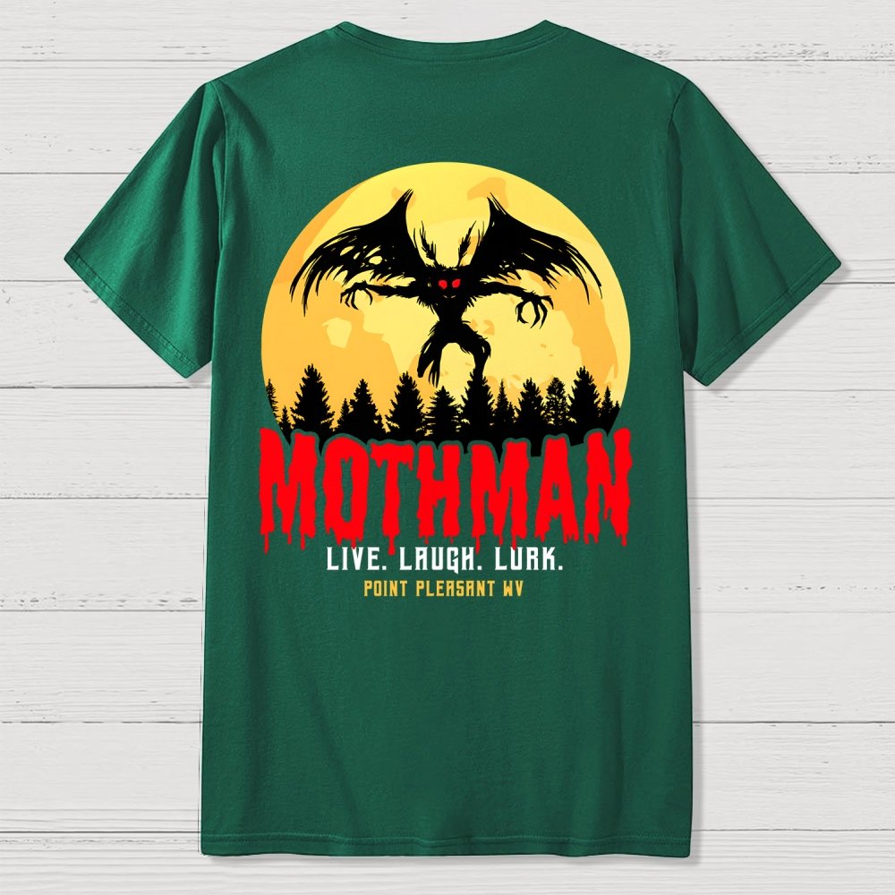 Mothman Cryptid Vintage Front And Back Printing Geek T-Shirt