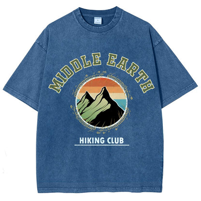 Middle Earth Hiking Club Vintage Distressed T-shirt