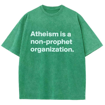 Atheism Is A Non-Prophet Organization Vintage Distressed T-shirt