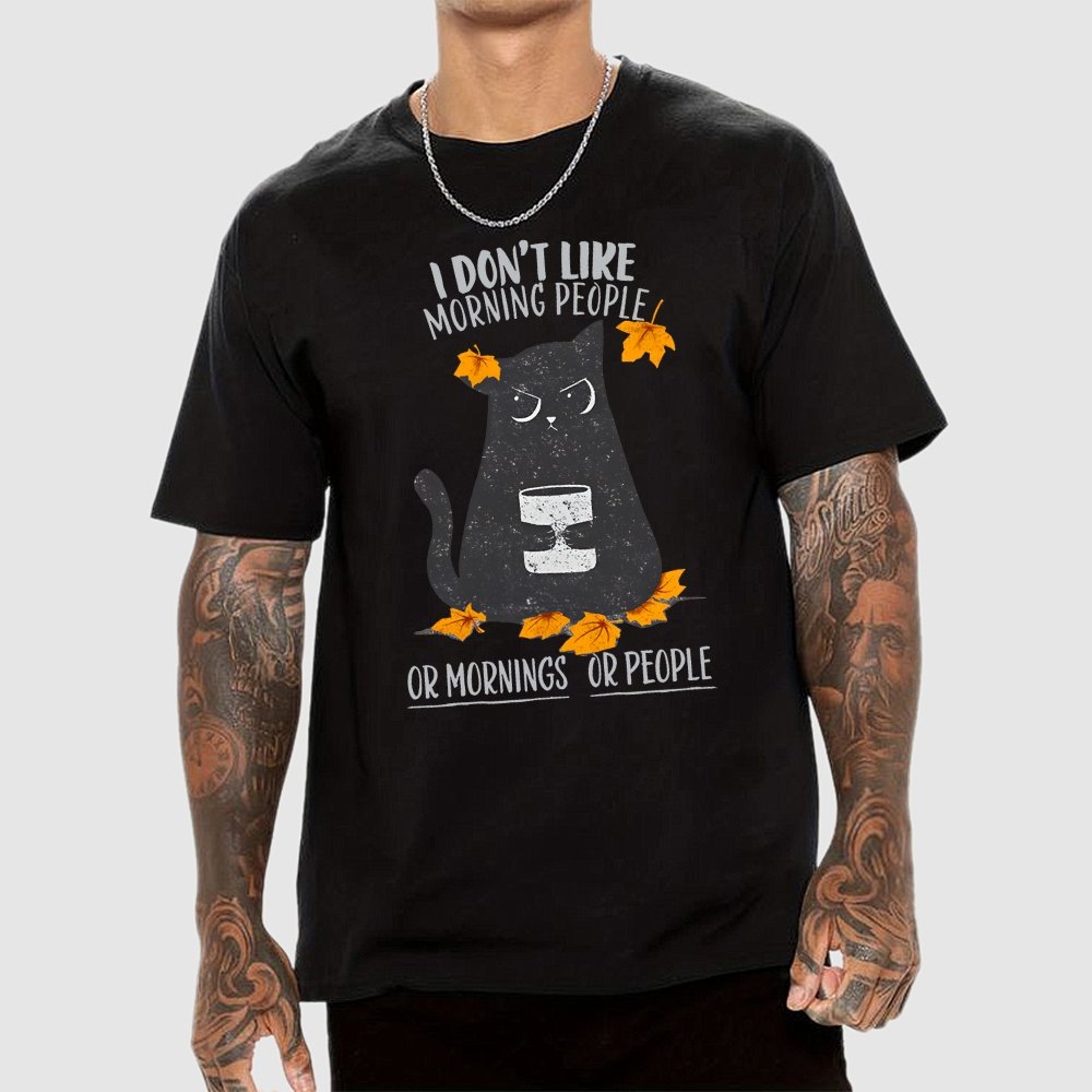 No Mornings No People Geek T-Shirt