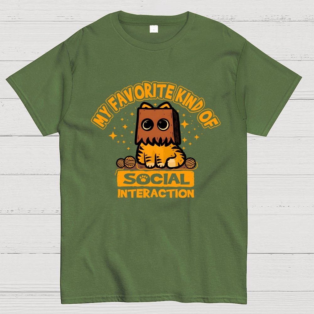 Cat Social Interaction Geek T-Shirt