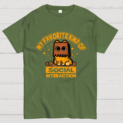 Cat Social Interaction Geek T-Shirt