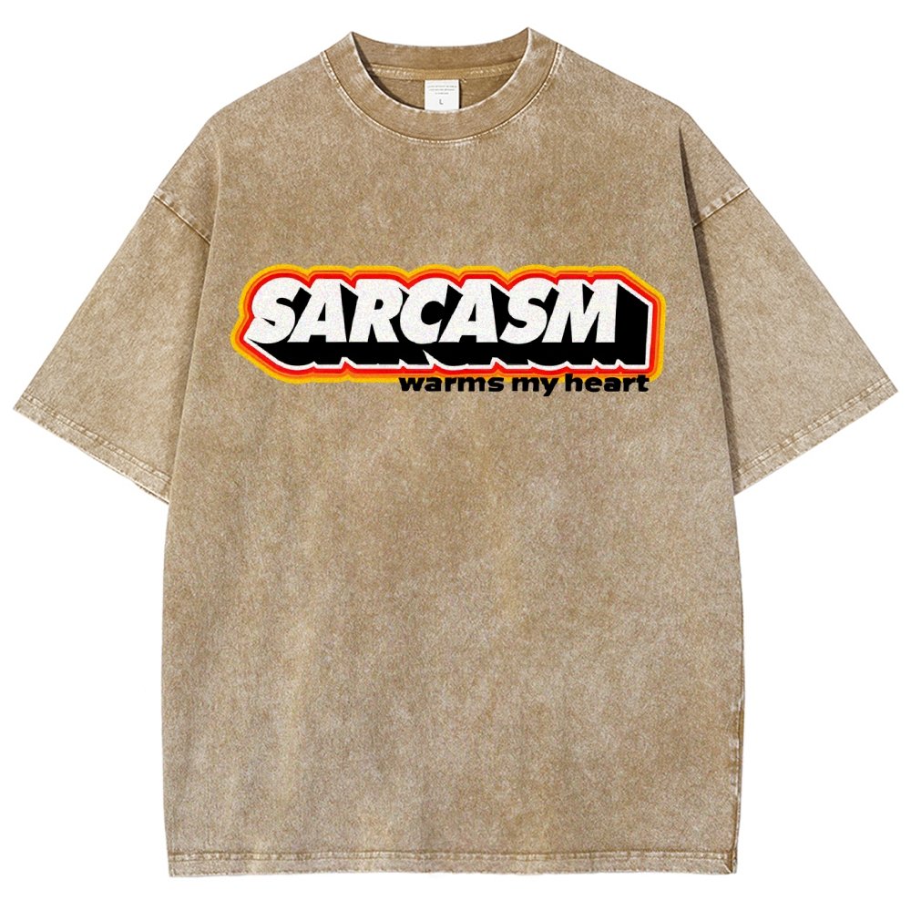 Sarcasm Warms My Heart Vintage Distressed T-shirt