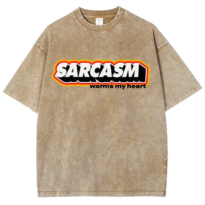 Sarcasm Warms My Heart Vintage Distressed T-shirt