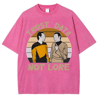 Trust Data Not Lore Vintage Distressed T-shirt