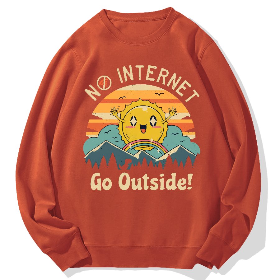 No Network Geek Cotton Sweatshirt