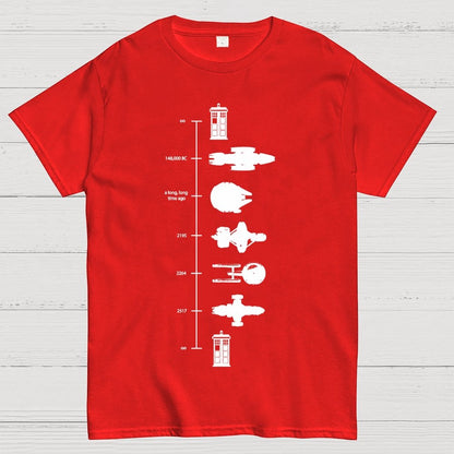 Sci-Fi Spaceship Timeline Geek T-Shirt