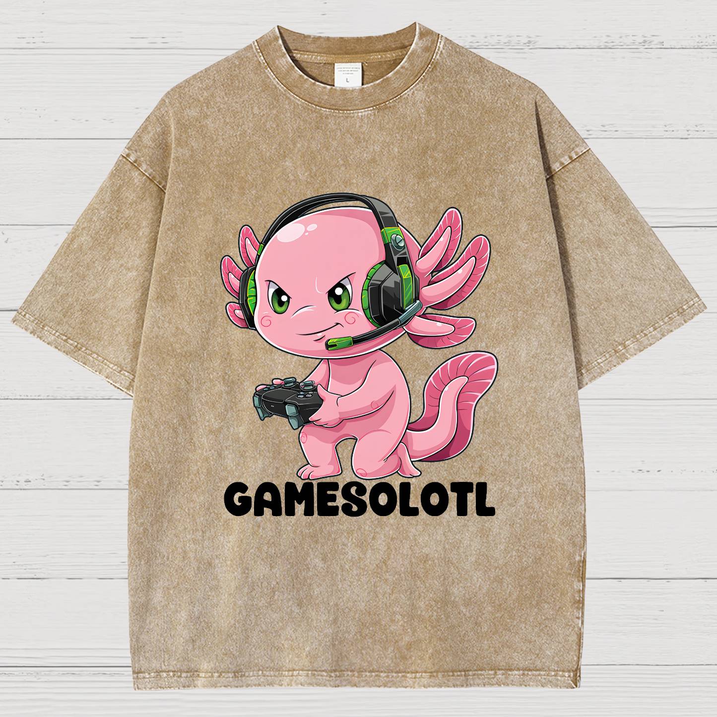 Gamer Axolotl Vintage Distressed T-shirt
