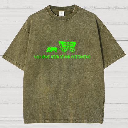 Oregon You Have Died Of Rad Poisoning Vintage Distressed T-shirt