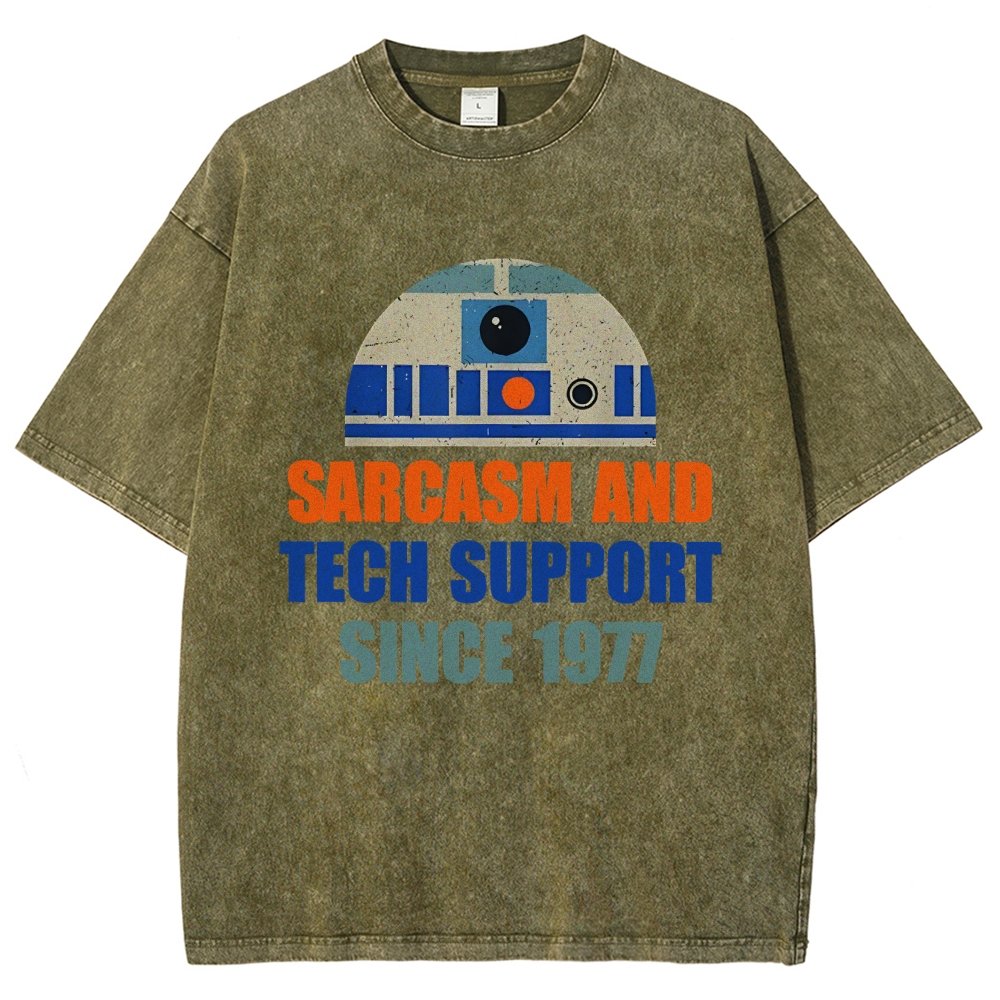 Providing Sarcasm and Tech Support Since 1977 Vintage Distressed T-shirt