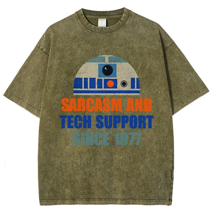 Providing Sarcasm and Tech Support Since 1977 Vintage Distressed T-shirt