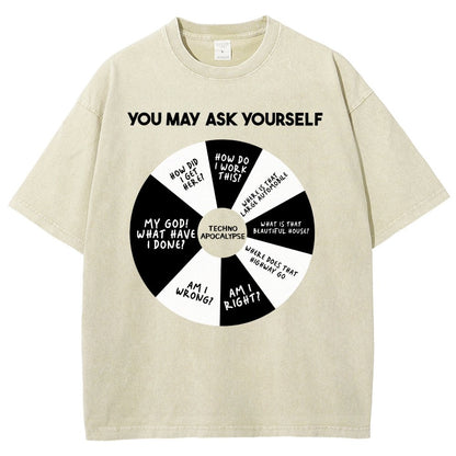 You May Ask Yourself Vintage Distressed T-shirt