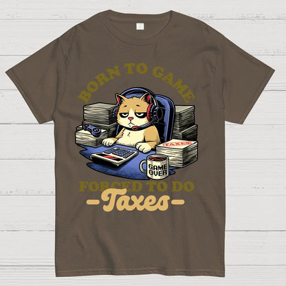 Cat Gamer Taxes Geek T-Shirt
