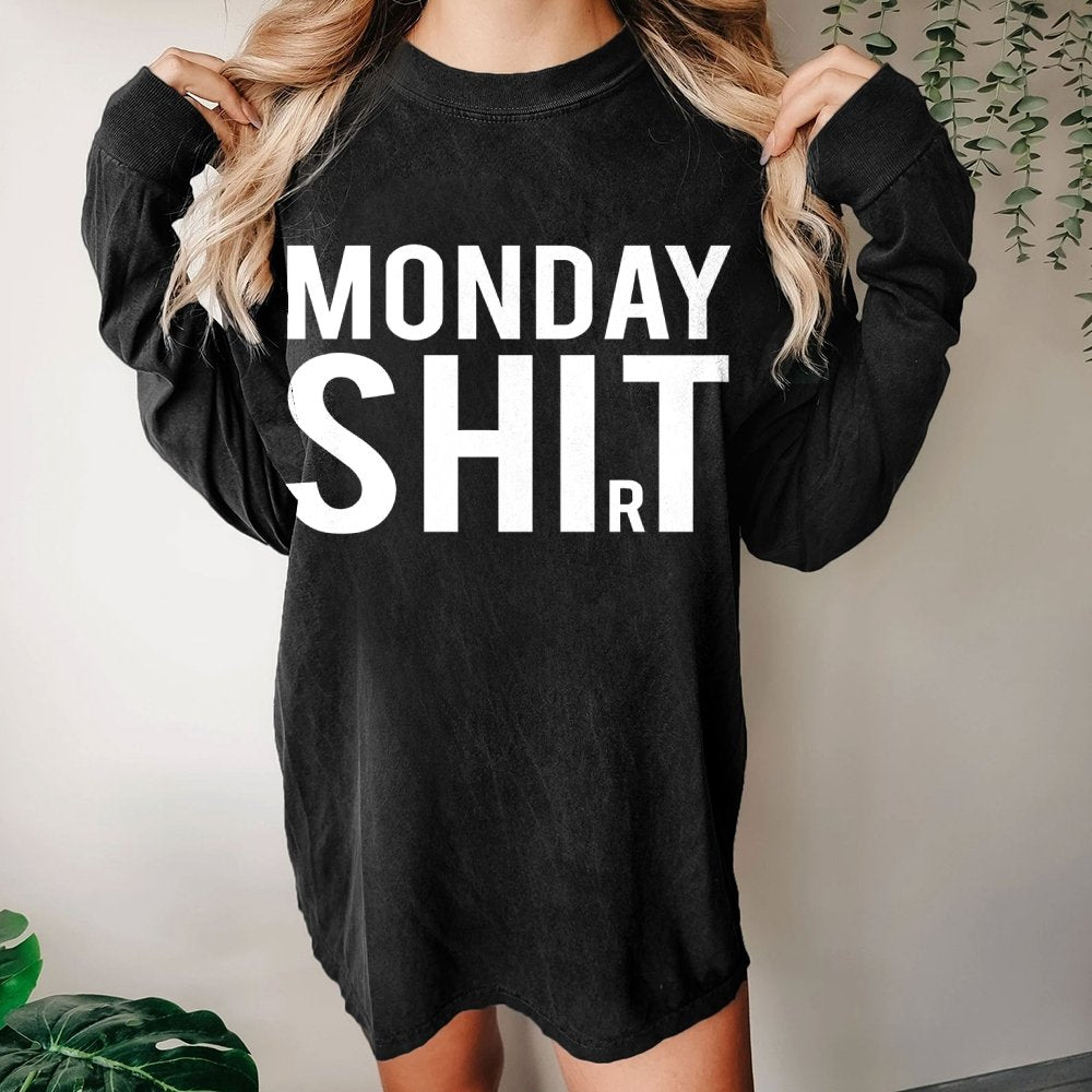 MONDAY SHIrT Washed Long Sleeve Tee