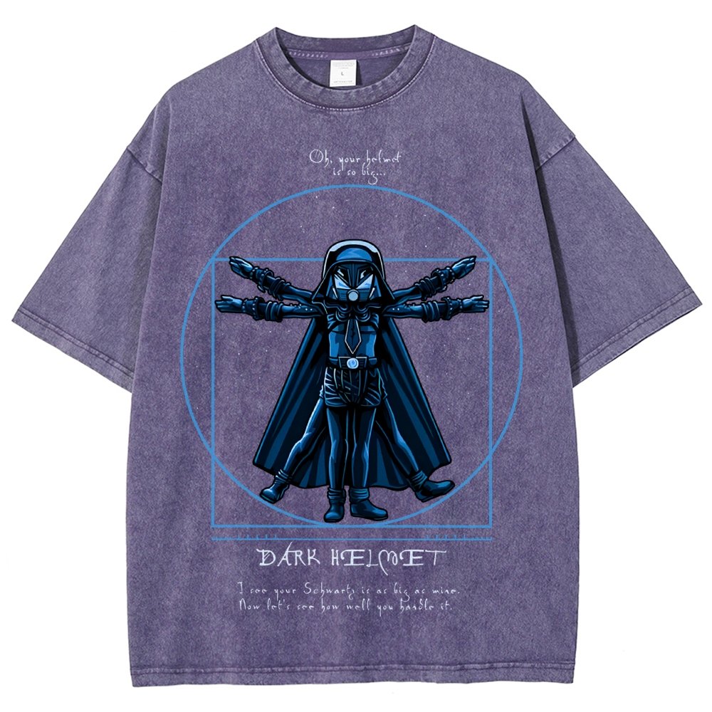 Vitruvian Helmet Vintage Distressed T-shirt
