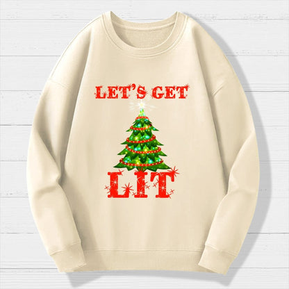 Let's Get Lit Geek Cotton Sweatshirt