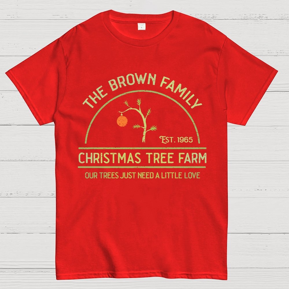 Vintage Christmas Tree Farm Geek T-Shirt