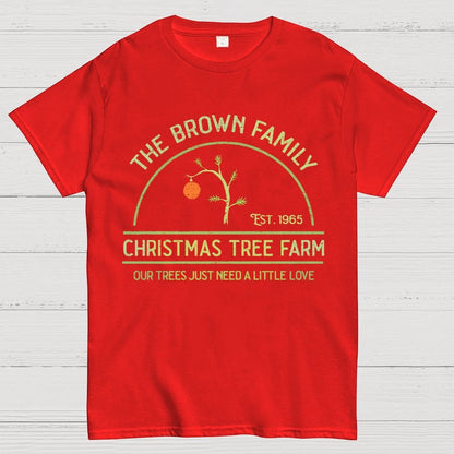 Vintage Christmas Tree Farm Geek T-Shirt