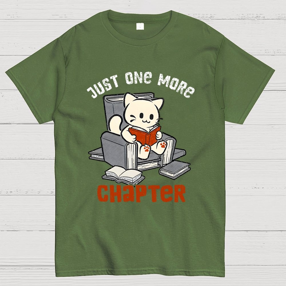 Just One More Chapter Cat Geek T-Shirt