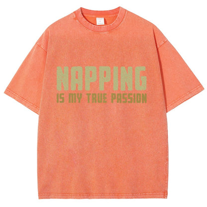 Napping is My Passion Vintage Distressed T-shirt