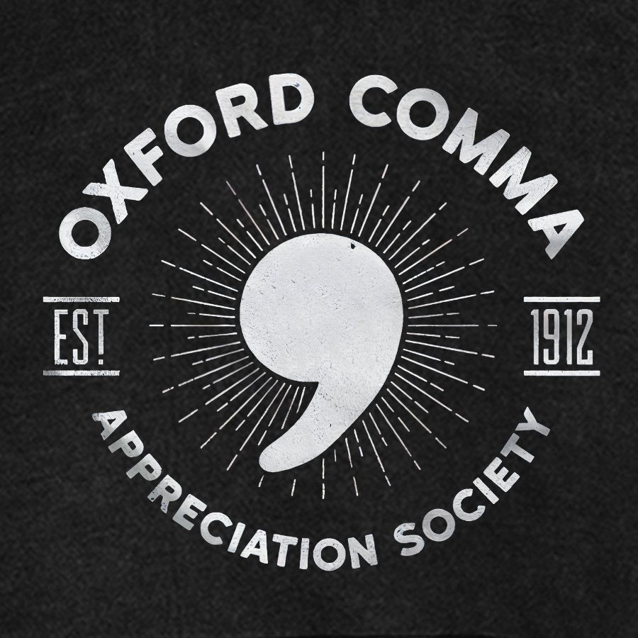 Men's Oxford Comma Appreciation Society Vintage Distressed Hoodie