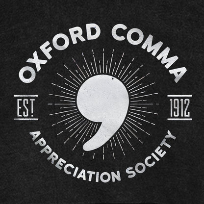 Men's Oxford Comma Appreciation Society Vintage Distressed Hoodie