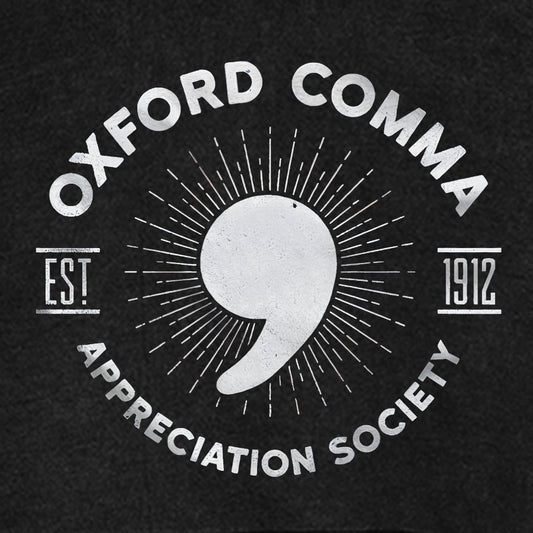 Men's Oxford Comma Appreciation Society Vintage Distressed Hoodie