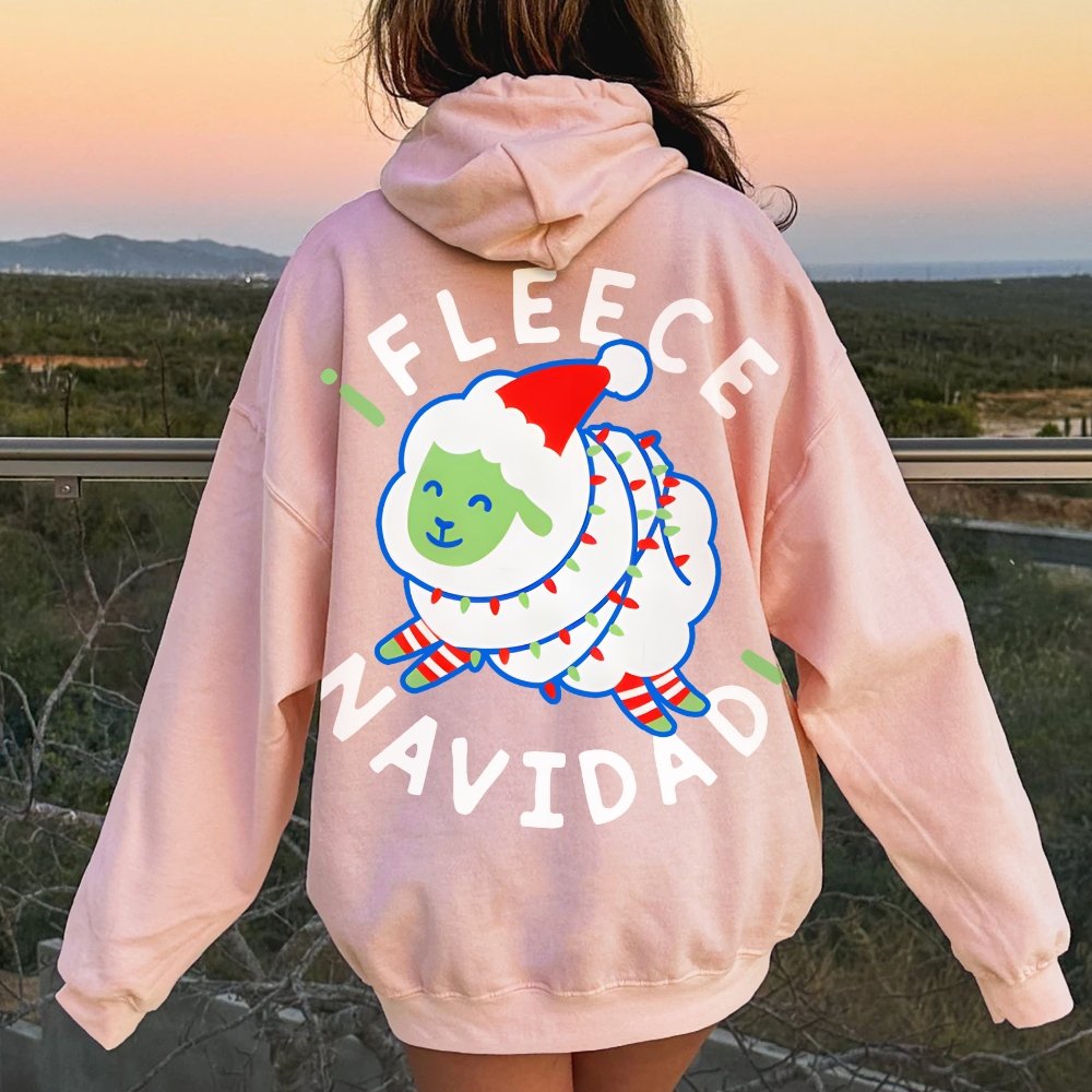 iFleece Navidad! Printed Back Cotton Hoodie