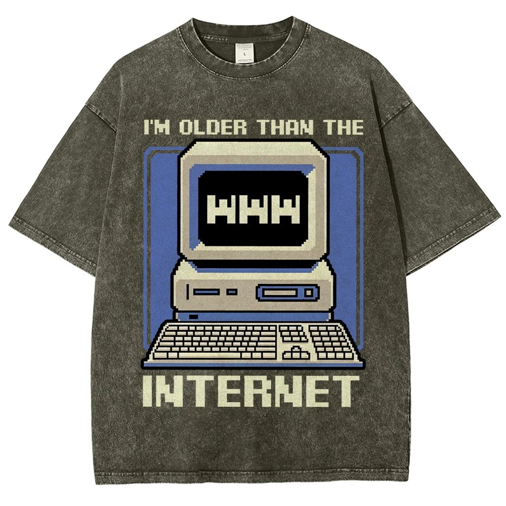 Older Than The Internet Vintage Distressed T-shirt
